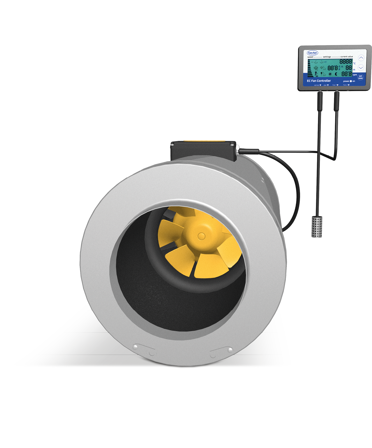 Can Fan Q-Max-Fan EC 200/1203 Buisventilator Ø200mm 1203m³/h