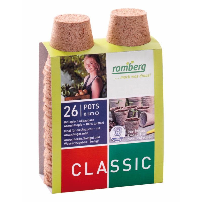 Romberg Turfpotjes Rond 6 cm 26 stuks